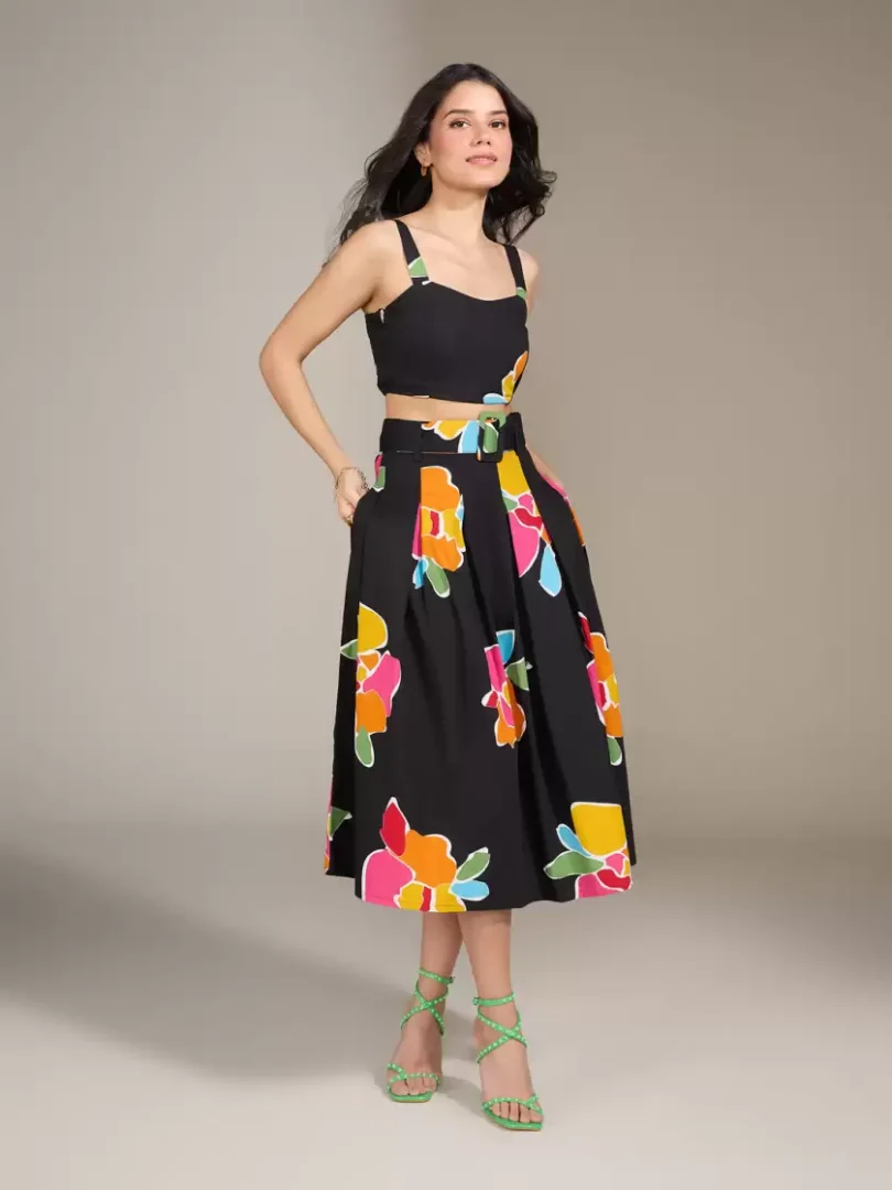 FlageFerray Women Fit and Flare Multicolor Dress - Image 4