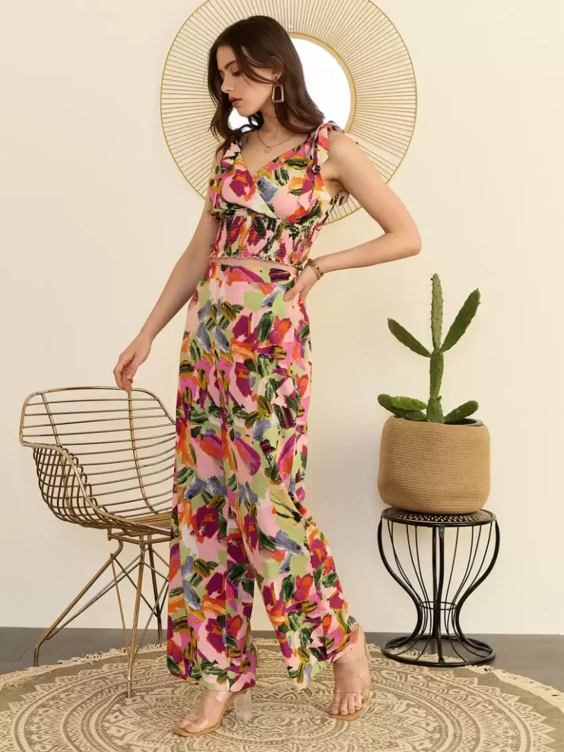 Women Two Piece Dress Pink Dress - Image 3
